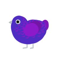 (unnamed), a indigo and violet chicken with a half-lace pattern