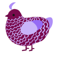 A wine and lilac chicken with a lace pattern