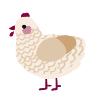 A cream and beige chicken with a lace pattern