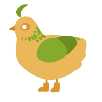 A honey and chartreuse chicken with a neck-speckle pattern