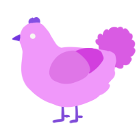 A lavender and orchid chicken