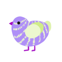 (unnamed), a lilac and apple chicken with a bar pattern