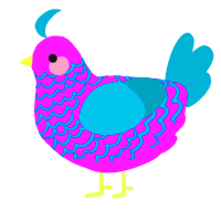 A orchid and sea chicken with a lace pattern