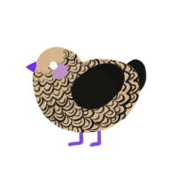 (unnamed), a beige and black chicken with a double-lace pattern