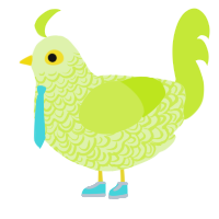 A apple and lime chicken with a double-lace pattern