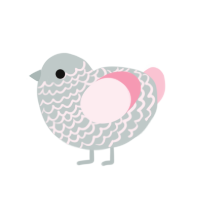 sylph, a silver and rose chicken with a lace pattern