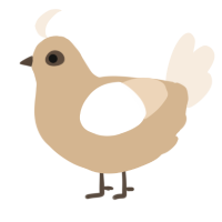 A beige and cream chicken