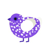 Nick, a lilac and white chicken with a head pattern