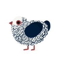 (unnamed), a white and tumblr chicken with a double-lace pattern