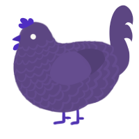 A overcast chicken with a lace pattern