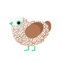 (unnamed), a white and brown chicken with a double-lace pattern