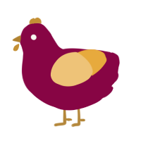 A maroon and honey chicken