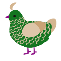 A leaf and beige chicken with a lace pattern