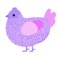 迷宮, a lilac and lavender chicken with a double-lace pattern