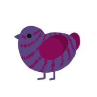 Grape Soda, a overcast and wine chicken with a bar pattern