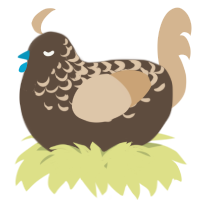 A bark and beige chicken with a half-lace pattern
