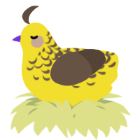 A yellow and bark chicken with a half-lace pattern