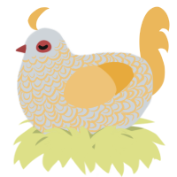 A mist and honey chicken with a double-lace pattern
