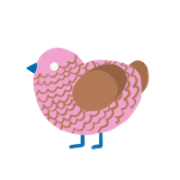 (unnamed), a pink and brown chicken with a lace pattern