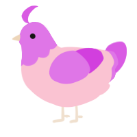 A rose and orchid chicken with a head pattern