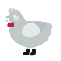 A silver and mist chicken