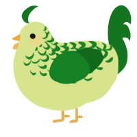A lemon and leaf chicken with a half-lace pattern