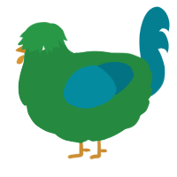 A viridian and sea chicken