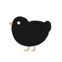 crow, a sable chicken with a lace pattern