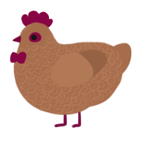 jam cookie, a brown chicken with a double-lace pattern