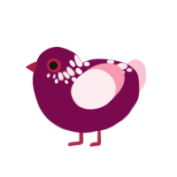 (unnamed), a wine and rose chicken with a neck-speckle pattern