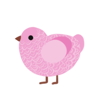 (unnamed), a pink chicken with a double-lace pattern