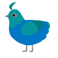 A sapphire and teal chicken with a head pattern