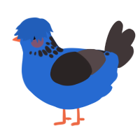 A orange and silver chicken with a neck-speckle pattern