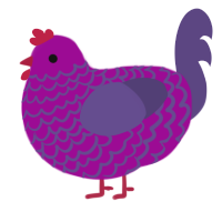 A plum and overcast chicken with a lace pattern