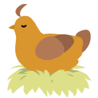 A orange and brown chicken