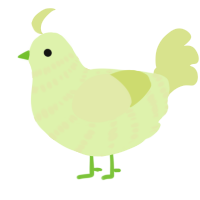 A apple and lemon chicken with a bar pattern