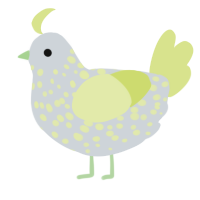 A mist and lemon chicken with a speckle pattern