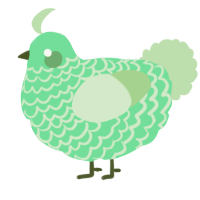 A spring and gluppy chicken with a lace pattern