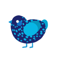 (unnamed), a navy and cerulean chicken with a speckle pattern