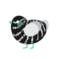 (unnamed), a sable and mist chicken with a bar pattern