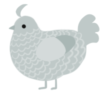 A silver chicken with a lace pattern