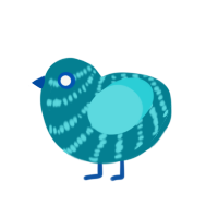 (unnamed), a sea and aqua chicken with a bar pattern