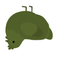 A olive chicken with a head pattern