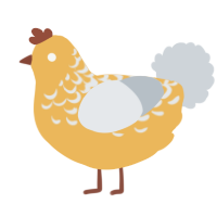 A honey and mist chicken with a half-lace pattern