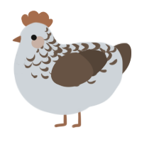 A mist and bark chicken with a half-lace pattern