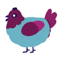 A russet and spring chicken with a head pattern