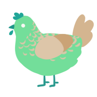 A spring and beige chicken with a half-lace pattern