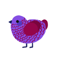 (unnamed), a blurple and maroon chicken with a lace pattern