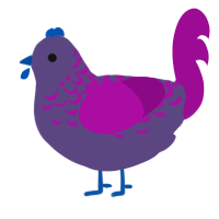 A overcast and plum chicken with a half-lace pattern