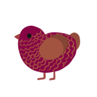 (unnamed), a maroon and russet chicken with a lace pattern